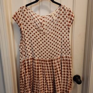 Matilda Jane Brown and White Polka Dot Dress